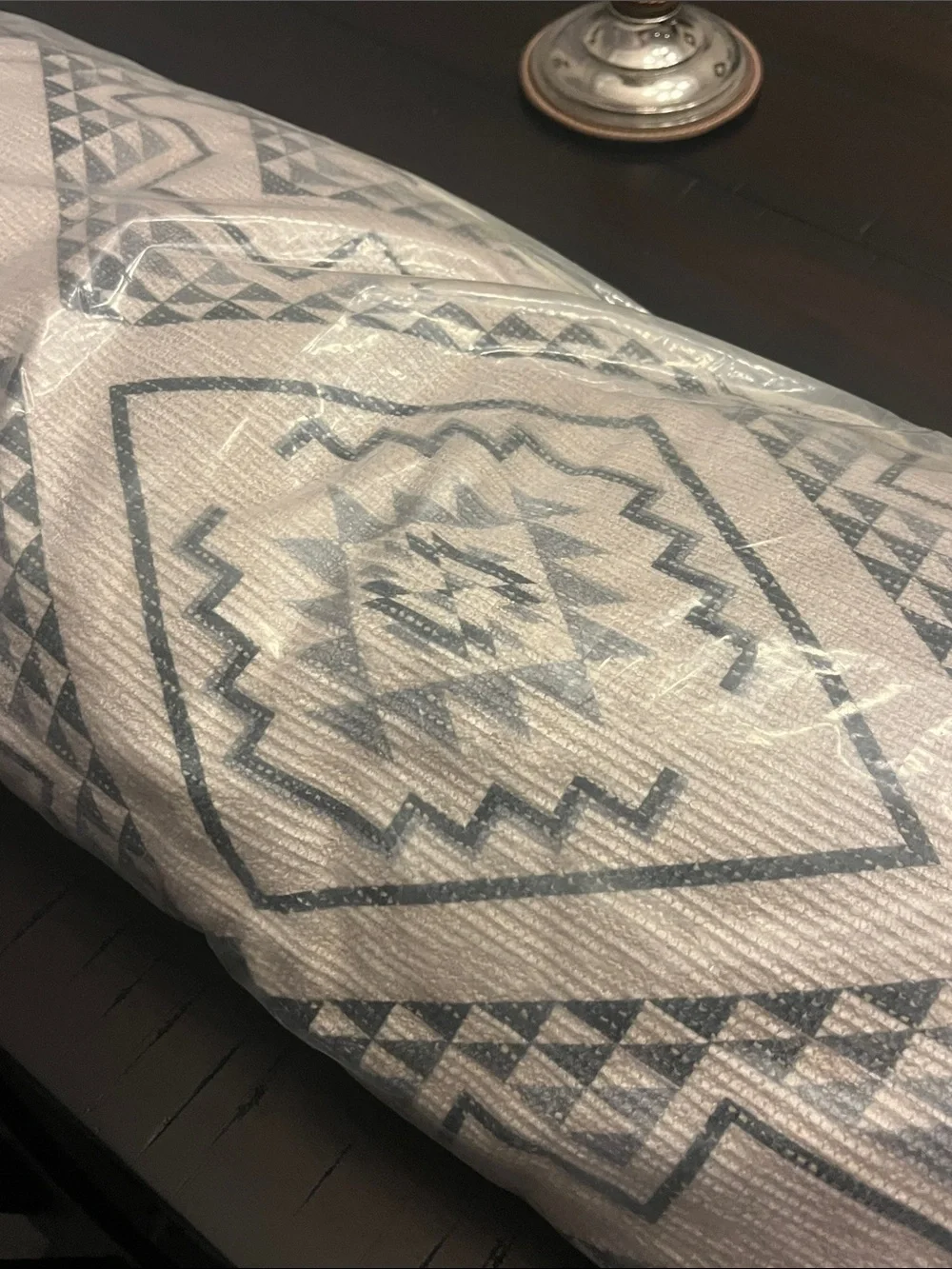 Pendleton Oxbow Oversized Bolster Pillow 12”x48” Ivory Southwestern